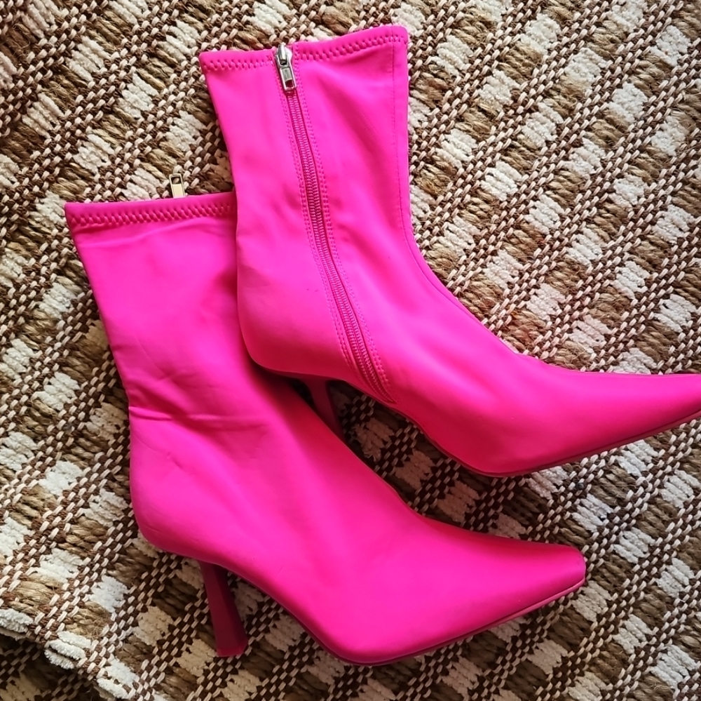 Steve Madden Bright Pink Boots